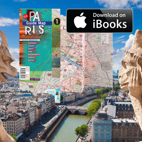 iBooks DIGITAL Map Guide Laminated Paris - Metro - Streets - Museums