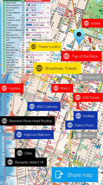 BUNDLE 20 Manhattan Map - Laminated - Midtown Details