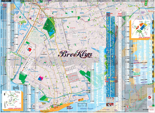 manhattan Brooklyn map new york - theaters - subway - transit - museums - streets - parks - restaurants