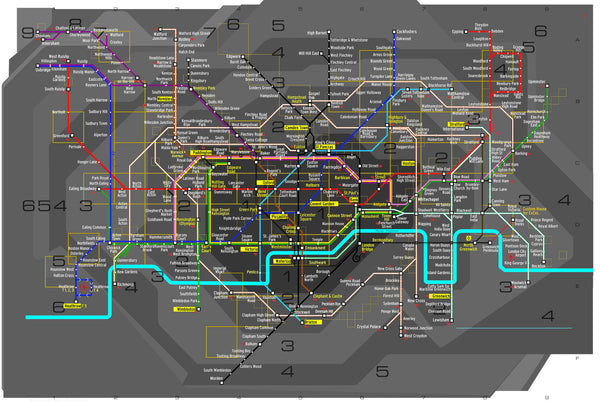 T Shirt London Map Underground 2014
