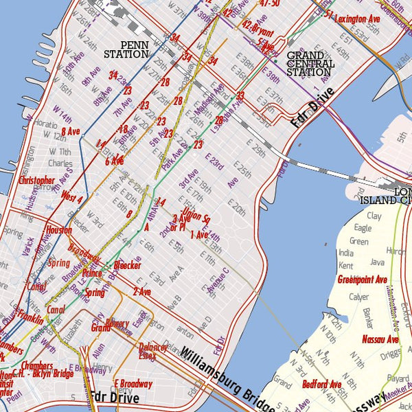 DIGITAL Map - New York City Editable in layers