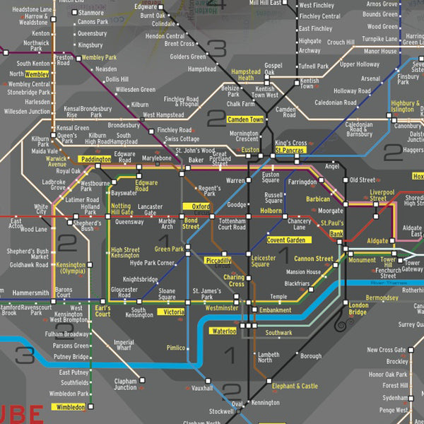 London Map Tube Underground