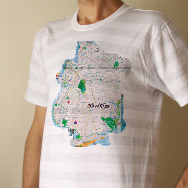 T Shirt Brooklyn Map Streets and Subway